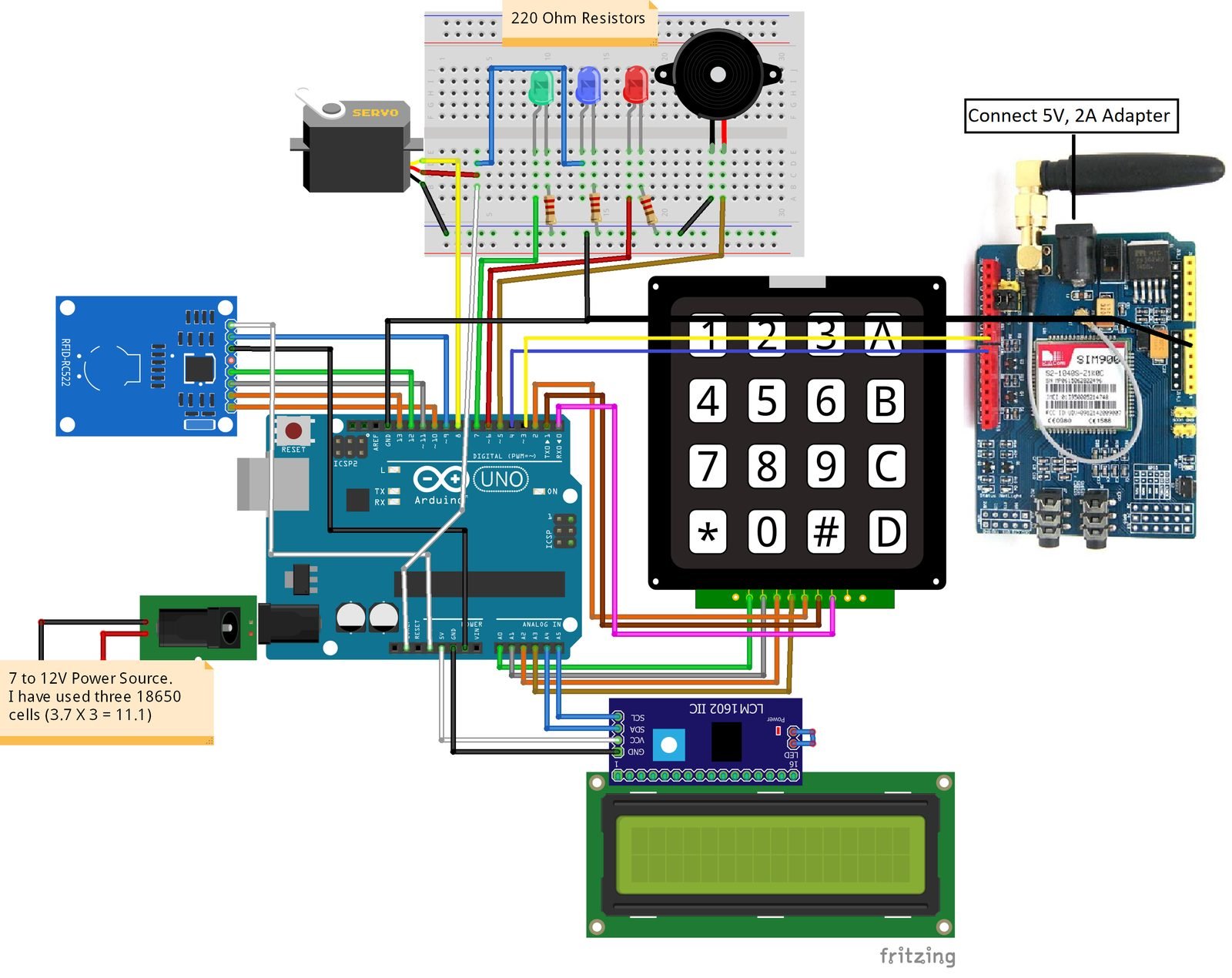 Door Lock And Alert System Using Arduino – Rfid%20and%20keypad