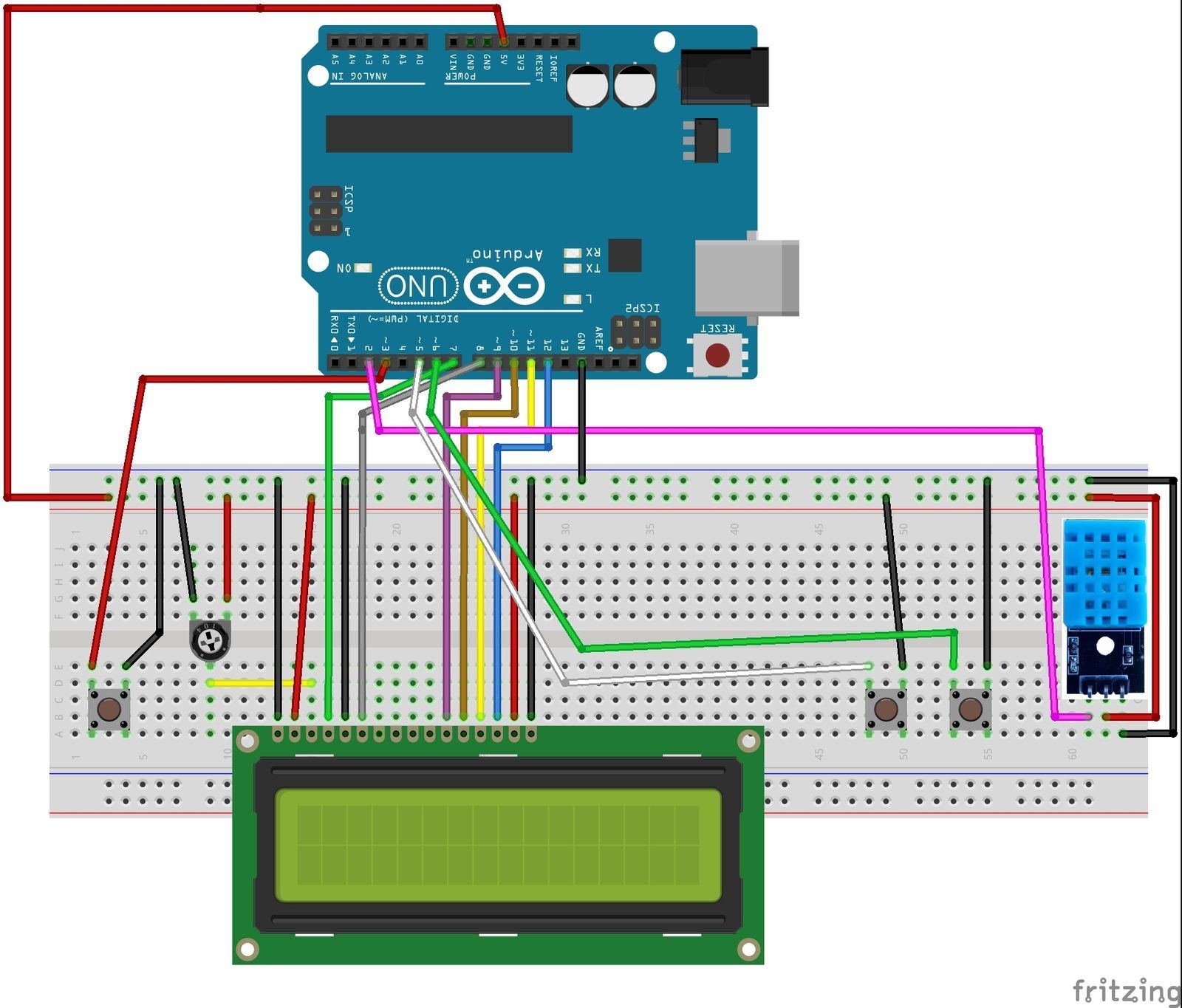 Digital thermometer LM35